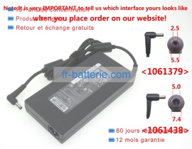 Msi gs60 2qe 19.5V 9.23A adaptateur de ordinateur portable